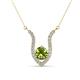 1 - Lauren 6.00 mm Round Peridot and Diamond Accent Pendant Necklace 