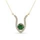 1 - Lauren 6.00 mm Round Lab Created Alexandrite and Diamond Accent Pendant Necklace 