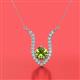 2 - Lauren 6.00 mm Round Peridot and Diamond Accent Pendant Necklace 