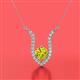 2 - Lauren 6.00 mm Round Yellow Diamond and White Diamond Accent Pendant Necklace 