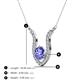 3 - Lauren 6.00 mm Round Tanzanite and Diamond Accent Pendant Necklace 
