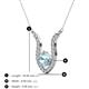 3 - Lauren 6.00 mm Round Aquamarine and Diamond Accent Pendant Necklace 