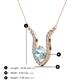 3 - Lauren 6.00 mm Round Aquamarine and Diamond Accent Pendant Necklace 