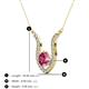 3 - Lauren 6.00 mm Round Pink Tourmaline and Diamond Accent Pendant Necklace 