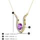 3 - Lauren 6.00 mm Round Amethyst and Diamond Accent Pendant Necklace 
