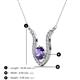 3 - Lauren 6.00 mm Round Iolite and Diamond Accent Pendant Necklace 