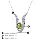 3 - Lauren 6.00 mm Round Peridot and Diamond Accent Pendant Necklace 