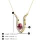 3 - Lauren 6.00 mm Round Rhodolite Garnet and Diamond Accent Pendant Necklace 