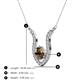 3 - Lauren 6.00 mm Round Smoky Quartz and Diamond Accent Pendant Necklace 