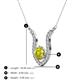 3 - Lauren 6.00 mm Round Yellow Diamond and White Diamond Accent Pendant Necklace 