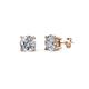 1 - Alina 0.44 ctw Round Moissanite (4.00 mm) Four Prongs Solitaire Stud Earrings 