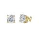 1 - Alina 0.90 ctw Round Moissanite (5.00 mm) Four Prongs Solitaire Stud Earrings 