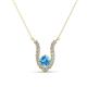 1 - Lauren 4.00 mm Round Blue Topaz and Diamond Accent Pendant Necklace 