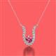 2 - Lauren 4.00 mm Round Pink Tourmaline and Diamond Accent Pendant Necklace 