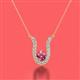 2 - Lauren 4.00 mm Round Pink Tourmaline and Diamond Accent Pendant Necklace 