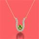 2 - Lauren 4.00 mm Round Peridot and Diamond Accent Pendant Necklace 