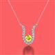 2 - Lauren 4.00 mm Round Yellow Sapphire and Diamond Accent Pendant Necklace 