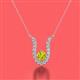 2 - Lauren 4.00 mm Round Yellow Diamond and White Diamond Accent Pendant Necklace 