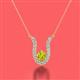 2 - Lauren 4.00 mm Round Yellow Diamond and White Diamond Accent Pendant Necklace 