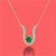 2 - Lauren 4.00 mm Round Lab Created Alexandrite and Diamond Accent Pendant Necklace 