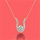 2 - Lauren 4.00 mm Round Forever Brilliant Moissanite and Diamond Accent Pendant Necklace 