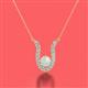 2 - Lauren 4.00 mm Round Opal and Diamond Accent Pendant Necklace 