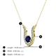 3 - Lauren 4.00 mm Round Blue Sapphire and Diamond Accent Pendant Necklace 