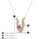 3 - Lauren 4.00 mm Round Pink Sapphire and Diamond Accent Pendant Necklace 