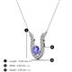 3 - Lauren 4.00 mm Round Tanzanite and Diamond Accent Pendant Necklace 