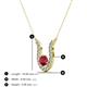 3 - Lauren 4.00 mm Round Ruby and Diamond Accent Pendant Necklace 