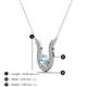 3 - Lauren 4.00 mm Round Aquamarine and Diamond Accent Pendant Necklace 