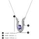 3 - Lauren 4.00 mm Round Iolite and Diamond Accent Pendant Necklace 