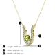 3 - Lauren 4.00 mm Round Peridot and Diamond Accent Pendant Necklace 