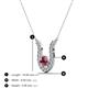 3 - Lauren 4.00 mm Round Rhodolite Garnet and Diamond Accent Pendant Necklace 