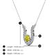 3 - Lauren 4.00 mm Round Yellow Diamond and White Diamond Accent Pendant Necklace 