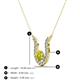 3 - Lauren 4.00 mm Round Yellow Diamond and White Diamond Accent Pendant Necklace 