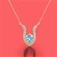 2 - Lauren 5.00 mm Round Aquamarine and Diamond Accent Pendant Necklace 