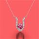 2 - Lauren 5.00 mm Round Pink Tourmaline and Diamond Accent Pendant Necklace 