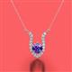 2 - Lauren 5.00 mm Round Iolite and Diamond Accent Pendant Necklace 