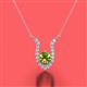 2 - Lauren 5.00 mm Round Peridot and Diamond Accent Pendant Necklace 