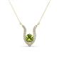 1 - Lauren 5.00 mm Round Peridot and Diamond Accent Pendant Necklace 