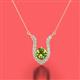 2 - Lauren 5.00 mm Round Peridot and Diamond Accent Pendant Necklace 