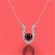 2 - Lauren 5.00 mm Round Red Garnet and Diamond Accent Pendant Necklace 