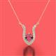 2 - Lauren 5.00 mm Round Rhodolite Garnet and Diamond Accent Pendant Necklace 