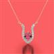 2 - Lauren 5.00 mm Round Rhodolite Garnet and Diamond Accent Pendant Necklace 