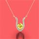2 - Lauren 5.00 mm Round Lab Created Yellow Sapphire and Diamond Accent Pendant Necklace 
