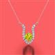 2 - Lauren 5.00 mm Round Yellow Diamond and White Diamond Accent Pendant Necklace 