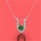 2 - Lauren 5.00 mm Round Lab Created Alexandrite and Diamond Accent Pendant Necklace 