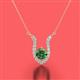 2 - Lauren 5.00 mm Round Lab Created Alexandrite and Diamond Accent Pendant Necklace 
