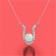 2 - Lauren 5.00 mm Round Opal and Diamond Accent Pendant Necklace 